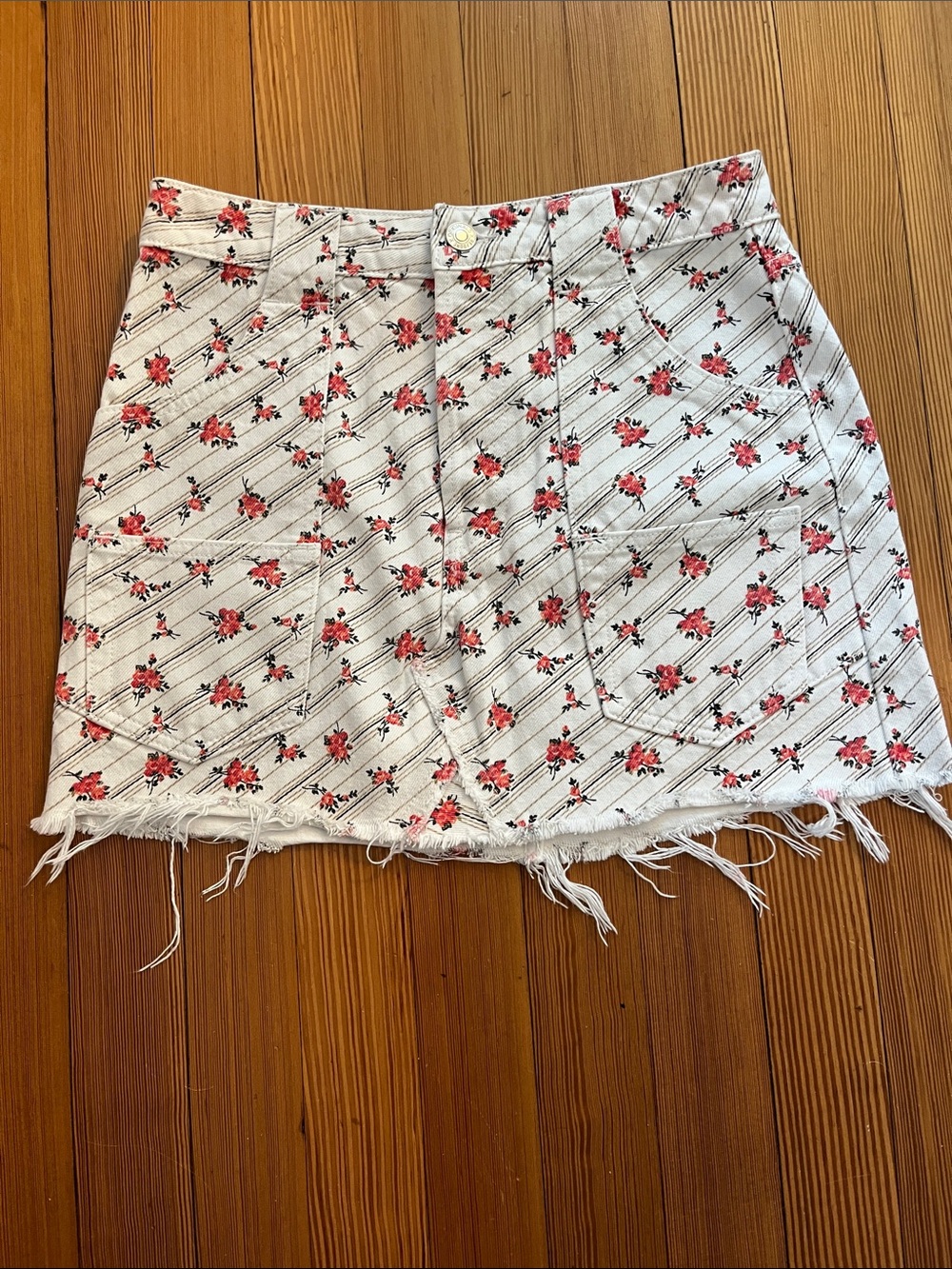 Re/Done Cargo Mini Skirt Size 26